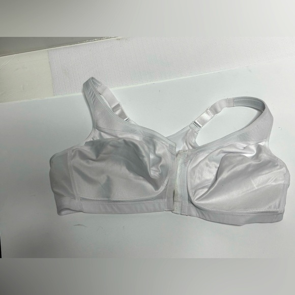 GLAMORISE 1265 MagicLift Front-Closure Posture Back Support Bra 46C White - Picture 2 of 12